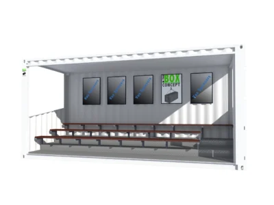 TRIBUNES 35 PLACES EN CONTAINER DE 20 PIEDS