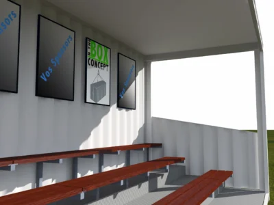 TRIBUNES 35 PLACES EN CONTAINER DE 20 PIEDS