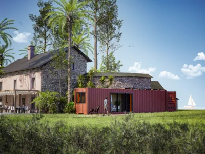 Studio container ECOLOGIA 40 pieds 23 m² habitables [1 chambre]