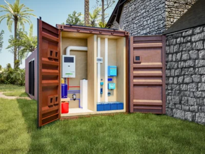 STUDIO CONTAINER ECOLOGIA 40 PIEDS 23 M² HABITABLES  2 CHAMBRES