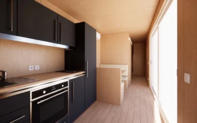 STUDIO CONTAINER ECOLOGIA 40 PIEDS 23 M² HABITABLES  2 CHAMBRES