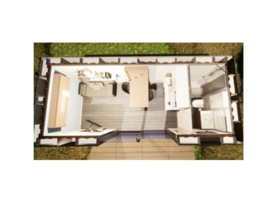 STUDIO EN CONTAINER DE 20 PIEDS 13 M²