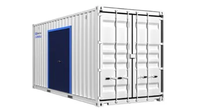 LOCAL DE STOCKAGE EN CONTAINER DE 20 PIEDS AVEC PORTE DE SERVICE DOUBLE