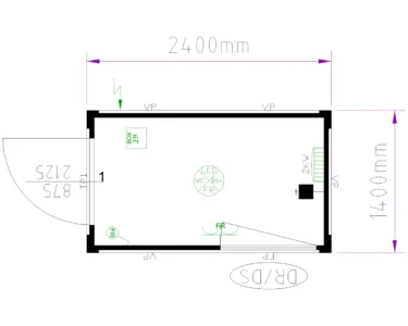 BUNGALOW BOX 3,3 M² : BILLETTERIE CABINE  8 PIEDS