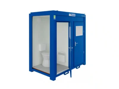 BUNGALOW BOX 3,3 M² : DUO CABINES WC  8 PIEDS