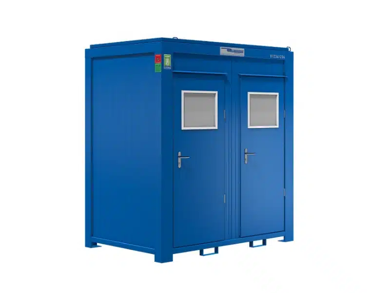 BUNGALOW BOX 3,3 M² : DUO CABINES WC  8 PIEDS