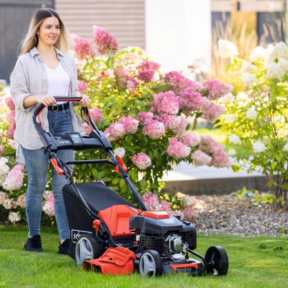 Tondeuse a essence SCHEPPACH Ms225-53e , 224 cm, l.53 cm, demarrage electrique