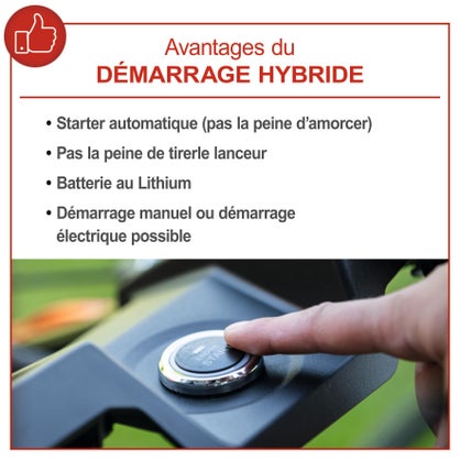 Tondeuse a essence SCHEPPACH Ms225-53e , 224 cm, l.53 cm, demarrage electrique