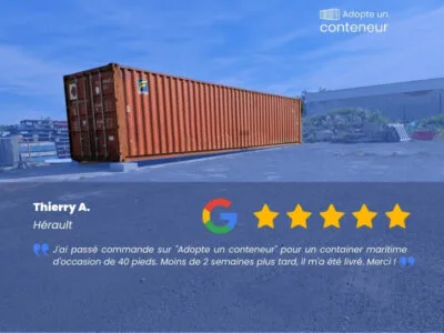 CONTAINER MARITIME 40 PIEDS DRY DERNIER VOYAGE