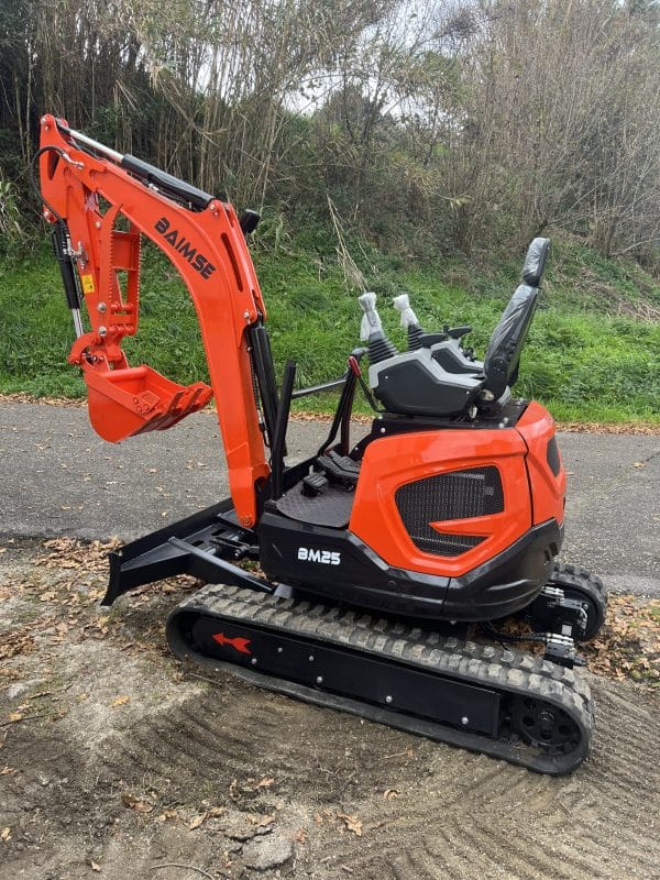 Mini Pelle Rotative Baimse 2500 kg, Moteur 3 Cylindres Kubota D1105