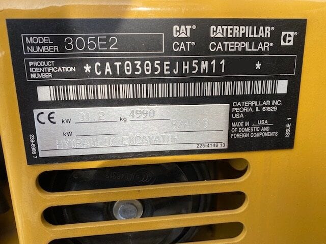 Mini-pelle CATERPILLAR 305E Neuve